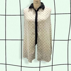 CATO Women’s Sheer Button Up Tank